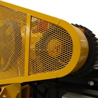 Concasseur à mâchoires sur chenilles avec moteur et roulement, capacité maximale de 60 t/h, machine de concassage de roche pour l'exploitation minière en terrain complexe