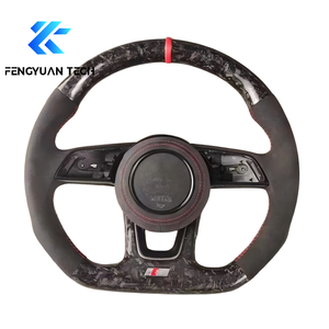 Volant en fibre de carbone forgée pour Audi A4 S4 RS4 B9 B9.5 A4L A5 S5 RS5 S3 RS3 A3L A3 Q5 SQ5 Q7 Q8 SQ8 RS Q8 TT <span class=keywords><strong>TTRS</strong></span> 8p <span class=keywords><strong>Mk2</strong></span> - Product Image 2