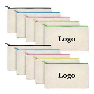 Eco-Friendly Canvas Pencil <b>Case</b> With Zipper School Supplies Gift Set Custom Logo Wholesale - Product Image 1