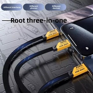 Cable de Carga Rápida 3 en 1 con Doble Motor de Nitruro de <span class=keywords><strong>Galio</strong></span>, Conectores Micro USB/Tipo-C para Uso en Automóviles - Product Image 4