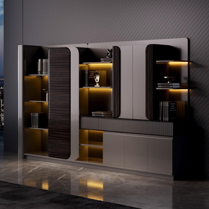 <span class=keywords><strong>Archivador</strong></span> Ejecutivo con Luz LED, Archivadores Modernos para Oficina, Mueble de Almacenamiento con Puerta de Vidrio, Muebles de Oficina - Product Image 4