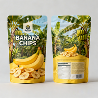 Sachets Doypack Personnalisés en Aluminium Alimentaire Imprimé pour Chips de Pommes de Terre, Bananes et Plantains, Emballage Plastique