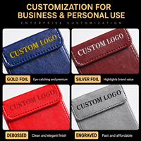 Portafolio Magnético de Cuero A4 Personalizado, Tablero de Escritura con Portaplumas, Grabado de Logotipo Gratuito para Reuniones de Negocios