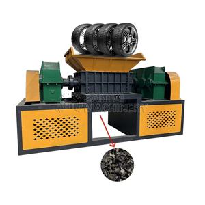 Endüstriyel çift şaftlı parçalayıcı lastik parçalama ekipmanları kauçuk bloklar/cips yapımı için ikiz şaft parçalayıcı - Product Image 1