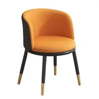 Chaise de salle à manger moderne de luxe léger, chaise de restaurant haut de gamme, chaise de salon en cuir pour hôtel, chaise en métal pour salon de manucure