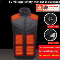 Veste chauffante taille américaine, manteau d'hiver chaud, rechargeable par USB, batterie amovible, imperméable, veste chauffante pour homme