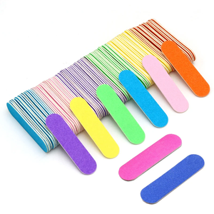 Double Side Wood Nail Files Disposable Mini Wooden File Emery Board Colorful Sandpaper Grinding Polishing Manicure Tools