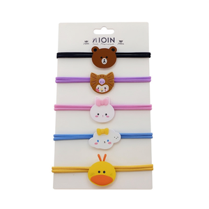 Lindas Bandas Elásticas para el Cabello con Dijes de Animales, Coleteros de Terciopelo para Niñas, Uso Diario, Accesorios para el Cabello a la Moda de JOIN - Product Image 1