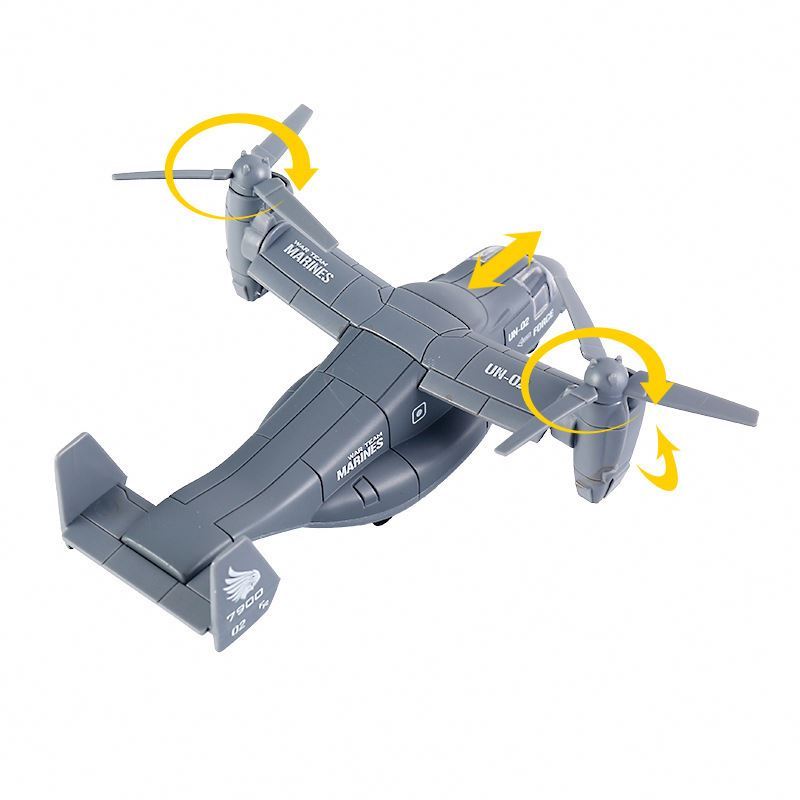 Avion Militaire Jouet BAKAJI - 60cm Avec Lumières Et Sons - 3 Soldats Articulés - Détails Réalistes - Pour Enfants