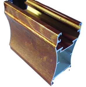 Fornitura di fabbrica di alluminio estruso profilo di colore del legno per porta scorrevole - Product Image 1