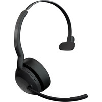 Evolve2 55 Mono Headset USB-A USB-C ANC Nirkabel Headphone Satu Telinga Dengan Mikrofon untuk Kantor Call Center Rapat Tim