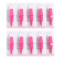 Stylos adaptateurs à pointe tatouage de style nouveau pour l'exportation ; Outil de pratique pour débutants ; Aiguilles colorées, 10 pièces par paquet