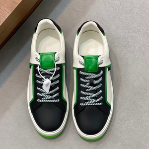 Zapatos Deportivos de Lujo de Moda de Temporada con Entresuela de Cuero Genuino, Color Azul y Negro en Contraste, Transpirables y Antideslizantes para Caminar - Product Image 3