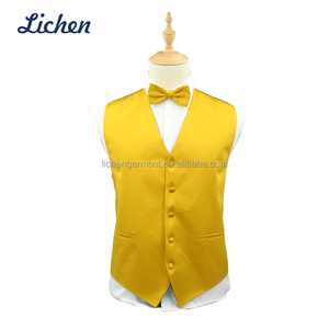 Set da Uomo in Due Pezzi per Matrimonio, Vendita Calda, Gilet <span class=keywords><strong>e</strong></span> <span class=keywords><strong>Papillon</strong></span> in Tinta Unita - Product Image 3