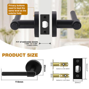 Современный дизайн интерьер дверной Рычаг Ручка проход замок с щеткой никель/Атлас никель - Product Image 3