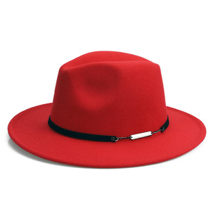 Sombrero Fedora Unisex de alta calidad, fieltro de poliéster informal, PU, la mejor venta al por mayor para fiesta en la playa, negocios, hombres, <span class=keywords><strong>mujeres</strong></span>, sombrero de Panamá, violación - Product Image 1