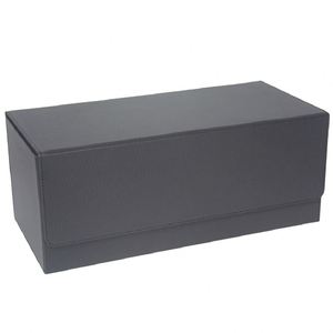 Boîte de rangement innovante en cuir PU noir pour cartes de collection, capacité 90+ cartes, chargement par le haut, pour cartes gradées - Product Image 2