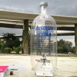 Рекламная надувная бутылка водки из ПВХ/гигантская надувная бутылка водки для наружной рекламы
