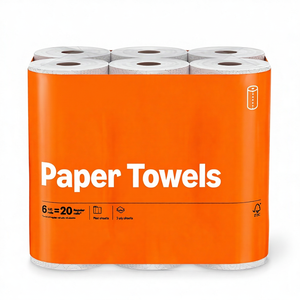 Essuie-tout jetables en papier 2 plis super absorbants en pâte de bois pour la cuisine domestique - Product Image 1
