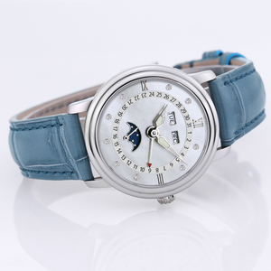 <span class=keywords><strong>Montre</strong></span> automatique de luxe pour femme avec diamants, lunette sertie de diamants, phase de lune, calendrier, <span class=keywords><strong>bracelet</strong></span> en acier inoxydable - Product Image 2