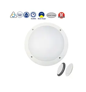 2022 Erp Abs + Pc IP65 IK10 Circulaire Radar Pir Sensor Outdoor Schot Led Lamp Licht Voor Balkon Gang