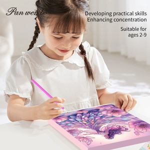 Kits d'art de peinture au <span class=keywords><strong>diamant</strong></span> faits main Panwenbo Princess DIY, kits de peinture au <span class=keywords><strong>diamant</strong></span> 5D avec cristaux et strass pour la décoration murale de la maison - Product Image 6