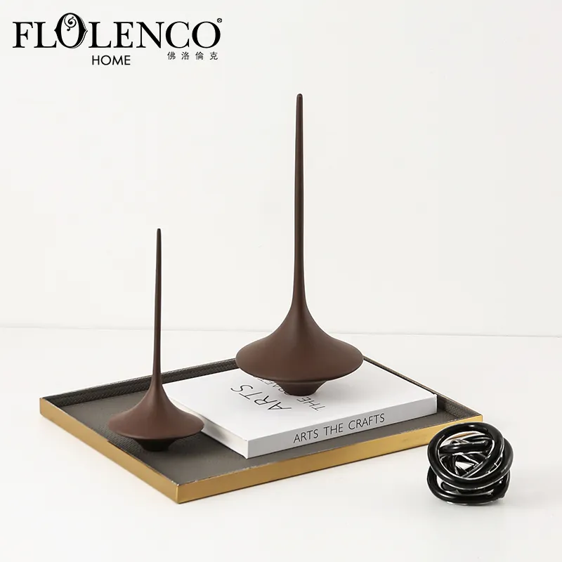 Flolenco Modern European Blown Black White Gyro Home Decoration Model Room Sales Office Living Room Creative Soft Decoration