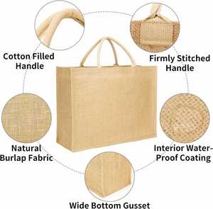 Bolsas de Yute Personalizadas para Regalos de Boda, Playa, Compras, Reutilizables, al por Mayor en Línea - Product Image 2