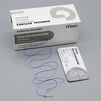 Sutures jetables vétérinaires de haute qualité, fil de suture chirurgical absorbable stérile en PDO (polydioxanone) pour animaux de compagnie avec aiguille