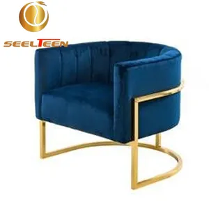 American Style Design Estofados Linho Tecido Lounge Poltrona Para Sala Móveis