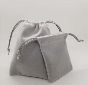 Customized Luxury Black Gold Canvas <b>Pouch</b> <b>Drawstring</b> Velvet Jewelry Gift Bag Zipper Elegant Customizable Accessory Packaging - Product Image 6