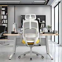 Chaise de bureau pivotante ergonomique en maille de haute qualité, moderne, luxueuse, à dossier haut, réglable, avec soutien lombaire réglable