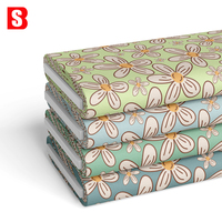 Pas de quantité minimale de commande 100% coton tissu uni mode motif Floral numérique imprimé 250gsm imperméable coton toile tissu pour sacs fourre-tout