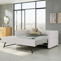 2026 Neues Design Premium Komfortables Europäisches Konvertierbares Stoff-Luxus-Polsterbett mit Gepolstertem Bettrahmen