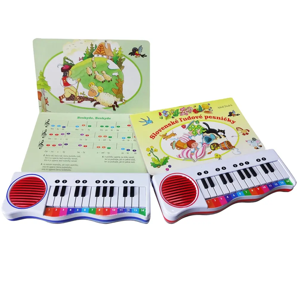 Высококачественное пианино и музыка обучающая звуковая книга для детей