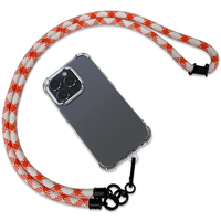 Étui de téléphone pour filles en TPU souple transparent antichoc à quatre coins avec trou de corde suspendu dans le fond pour iPhone 16 15 14 13 12 Pro Max