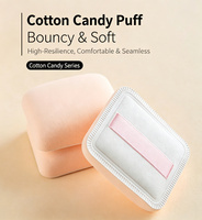 Houppette à poudre coussin d'air guimauve, texture bonbon de coton non collante et rebondissante, éponge douce à double usage (sec et humide), OEM ODM Marque Modèle