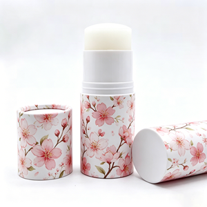 หลอดลิปบาล์มแบบกด บรรจุภัณฑ์กระดาษรีไซเคิลแบบเติมได้  ขนาดใหญ่ สำหรับใส่เครื่องสำอาง - Product Image 1