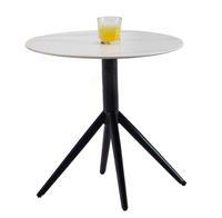 Ensemble de tables basses modernes de luxe en pierre frittée, meubles de maison en métal pour salon