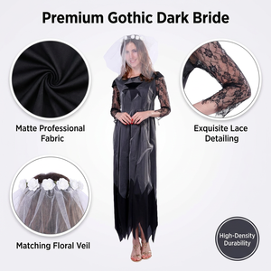 <span class=keywords><strong>Costume</strong></span> de mariée vampire <span class=keywords><strong>pour</strong></span> femme adulte, <span class=keywords><strong>pour</strong></span> fête costumée <span class=keywords><strong>d</strong></span>'<span class=keywords><strong>Halloween</strong></span>, <span class=keywords><strong>d</strong></span>éguisement de cosplay - Product Image 2