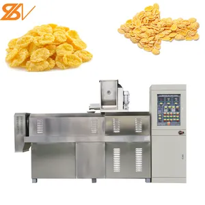 Steam corn flake flattening machine breakfast cereals making machine