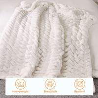 Plaid en fausse fourrure OEM/ODM/Service 24h/24, plaid d'hiver de taille king size, couleur unie