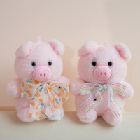 Jolie peluche cochon rose de 15 cm, douce, taille paume, pour la vente en gros, les magasins de cadeaux et les commandes d'importateurs