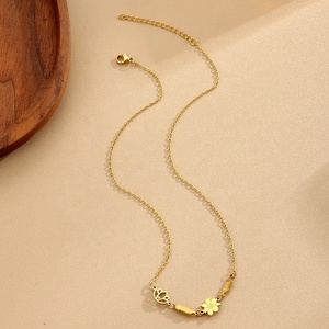 Collar con 4 Dijes <span class=keywords><strong>de</strong></span> Acero Inoxidable Aceon <span class=keywords><strong>de</strong></span> Yiwu, Forma Personalizada, Mini Dije con Mapa <span class=keywords><strong>de</strong></span> <span class=keywords><strong>Puerto</strong></span> <span class=keywords><strong>Rico</strong></span>, Flor y Castillo Grabados en Profundidad - Product Image 3