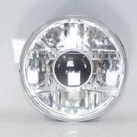 Lucas 700 Headlight 7\" INCH 12V Conversion H4 Halogen Lamp 3 Pin Holder LED Xenon with Glass and Plastic Material