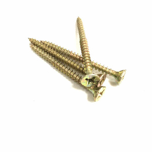 DIN 7505 giallo e bianco zinco placcato pozi doppia testa piatta CKS doppia testa truciolare vite - Product Image 5