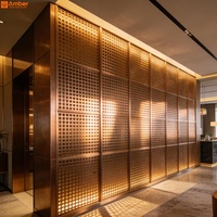 Panneaux en cuivre perforé décoratifs de luxe, taille personnalisée, panneaux en laiton pour façades architecturales et écrans de design intérieur