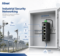 Switch PoE Industrial de 5 Puertos y 100 Mbps, 4 Puertos PoE+ 120W, Riel DIN EN50155, 44-57VDC, Capa 2, SNMP, Apilable, CCTV, Ferrocarril