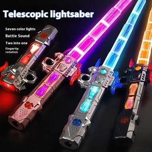 Épée <span class=keywords><strong>laser</strong></span> 2 en 1, <span class=keywords><strong>jouet</strong></span> lumineux télescopique coloré, couteau en plastique inspiré pour garçons - Product Image 2