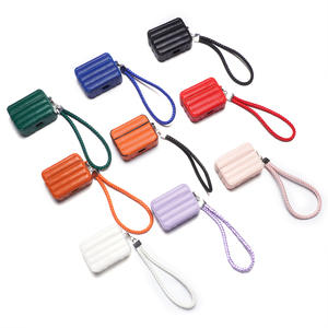 เคส AirPods ลายทางแนวนอน, PU+TPU นุ่มป้องกันรอยขีดข่วนพร้อมสายคล้อง - Product Image 4